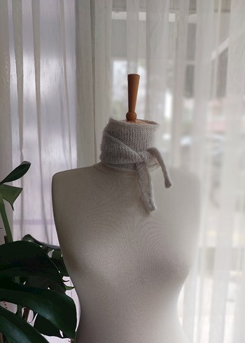 Örgü Bohem Mor Kadın Şal - Görsel 3