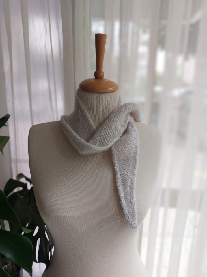 Örgü Bohem Mor Kadın Şal - Görsel 4