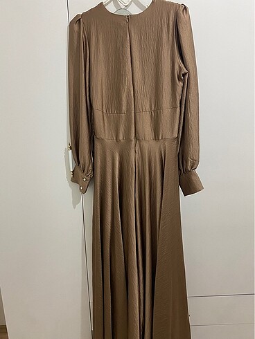 38 Beden camel Renk Elbise