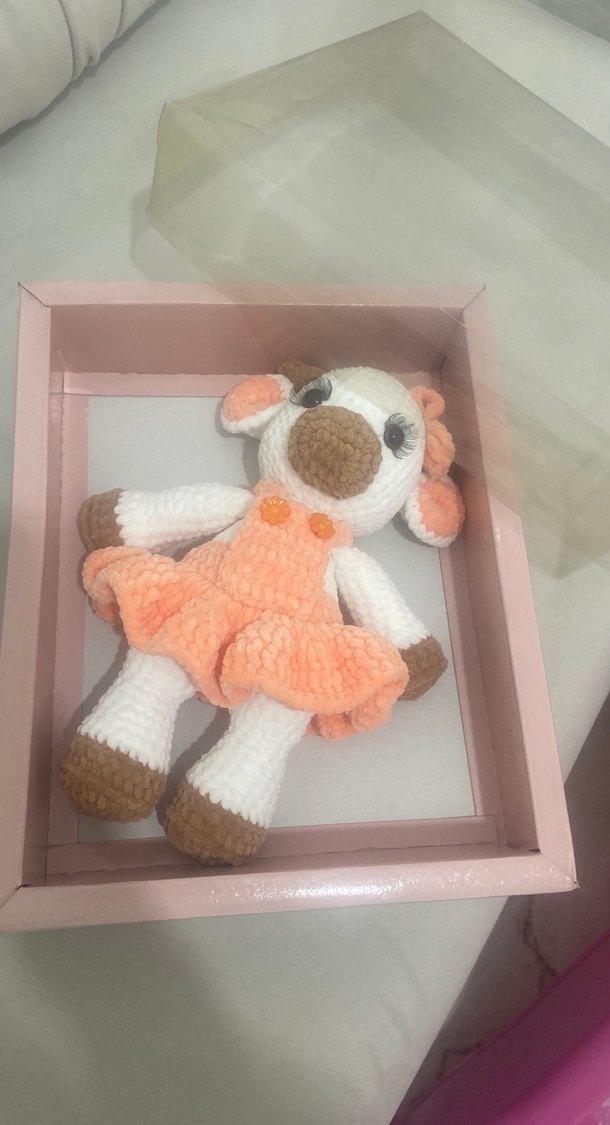 El yapımı örgü inek bebek ;) - Görsel 3