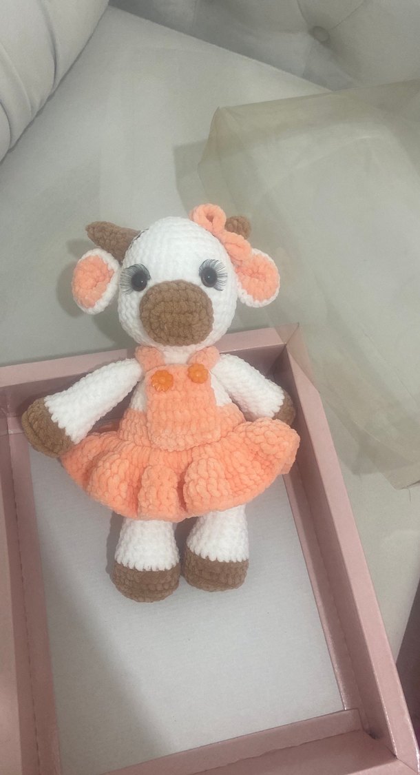 El yapımı örgü inek bebek ;) - Görsel 2
