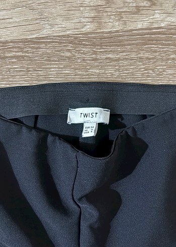 Twist Siyah Kadin Kumas Pantolon