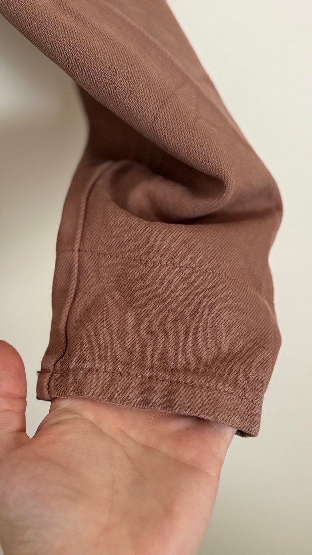 kiremit renginde Düğmeli Kadın Blazer Ceket - Görsel 3