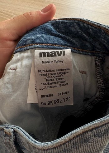Mavi jean/ Açık mavi Kadın Denim Pantolon - Görsel 5