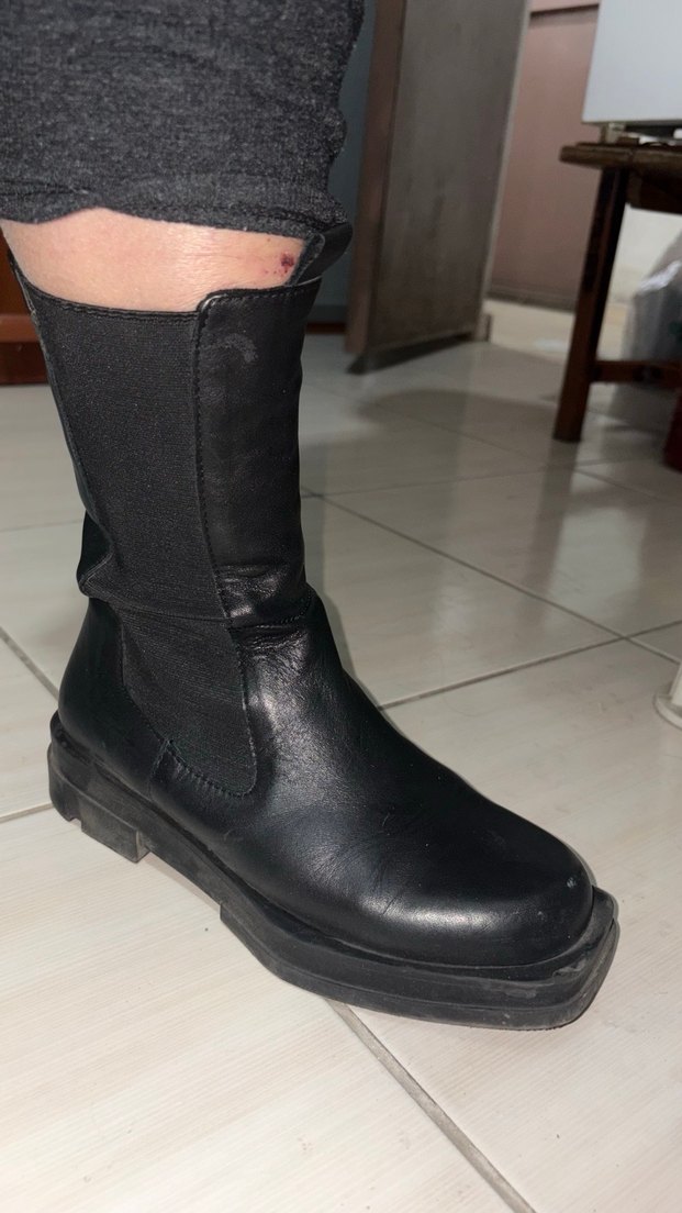 Siyah Kadın Blok Topuklu Bot - Görsel 5