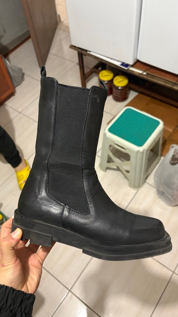 Siyah Kadın Blok Topuklu Bot - Görsel 2