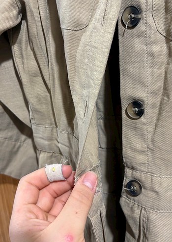 Bej Düğmeli Kadın Yumuşak kumaş tulum - Görsel 3