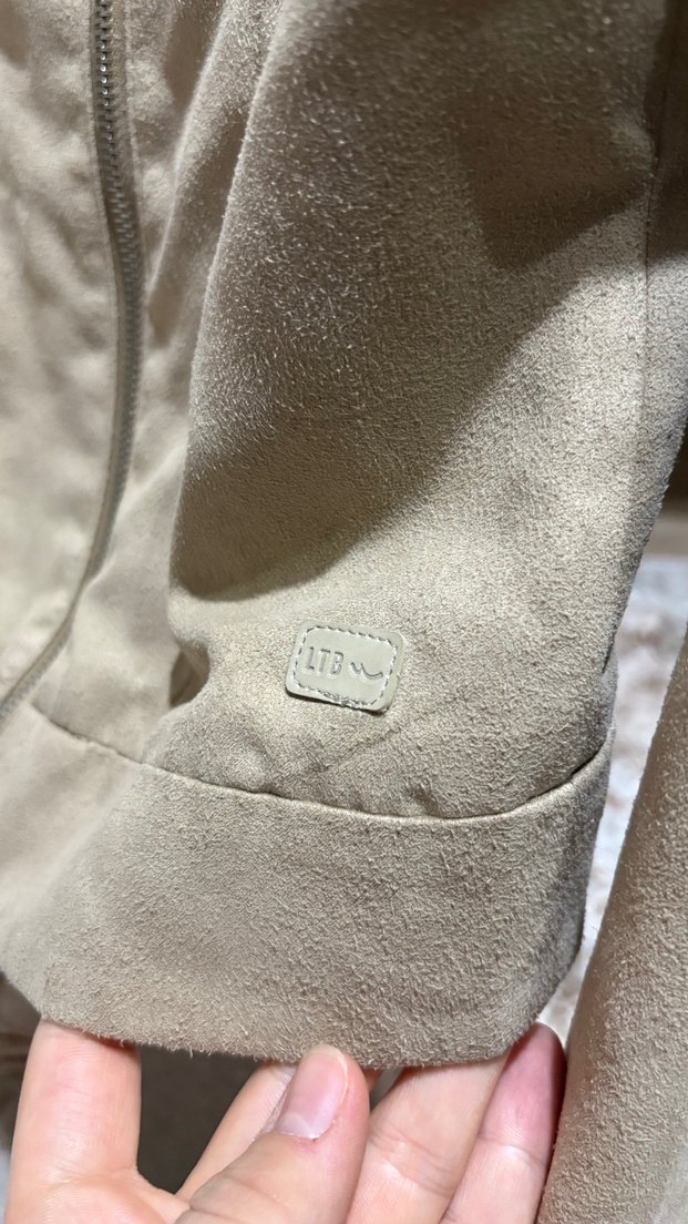 Bej Süet Fermuarlı Kadın Ceket - Görsel 2