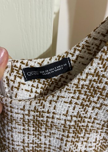 Kahverengi V Yaka Triko Midi Elbise - Görsel 3