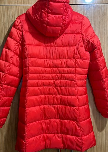 Kırmızı Fermuarlı Kadın Kışlık Mont - Görsel 6