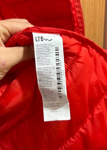 Kırmızı Fermuarlı Kadın Kışlık Mont - Görsel 8