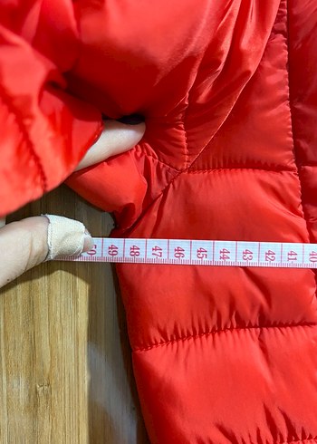 Kırmızı Fermuarlı Kadın Kışlık Mont - Görsel 10