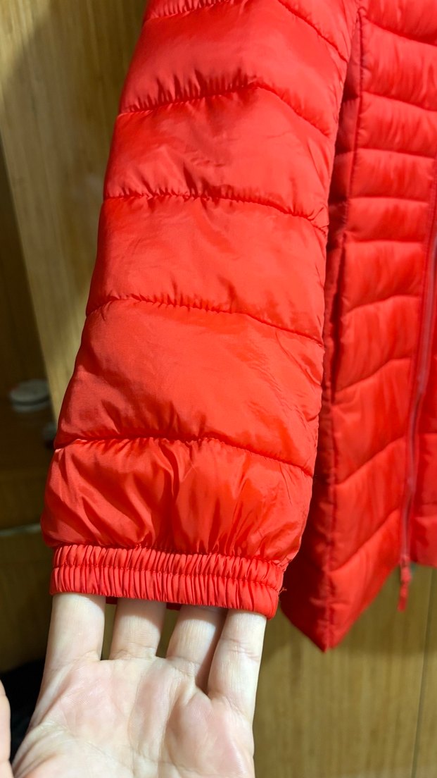 Kırmızı Fermuarlı Kadın Kışlık Mont - Görsel 4