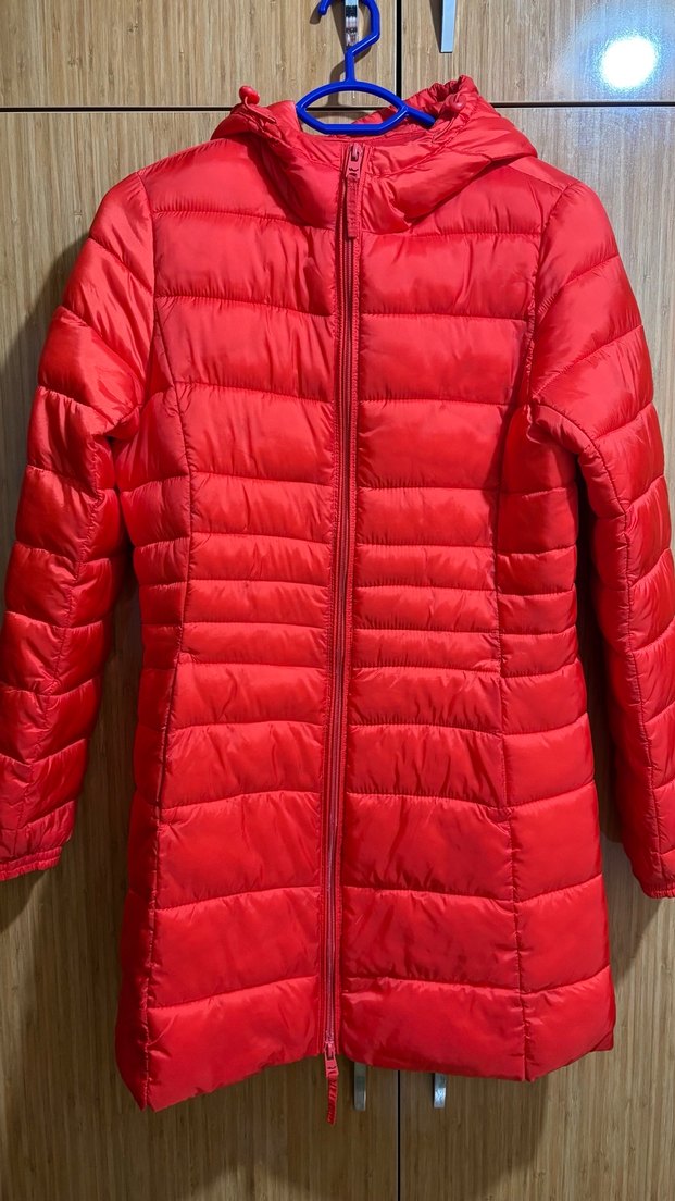 Kırmızı Fermuarlı Kadın Kışlık Mont - Görsel 2