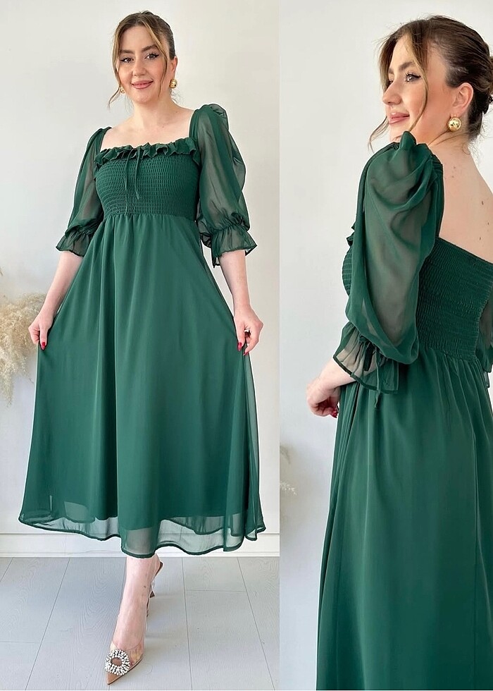 Şifon elbise - Görsel 2