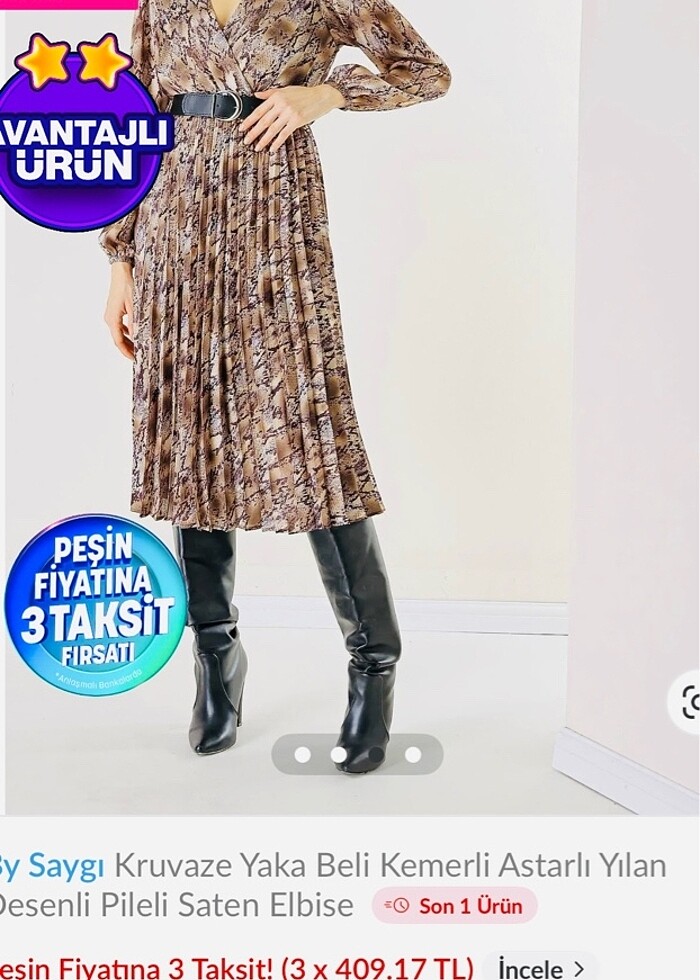 Kemerlı elbise - Görsel 2