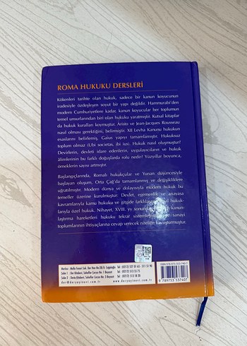 Roma Hukuku Dersleri Kitabı