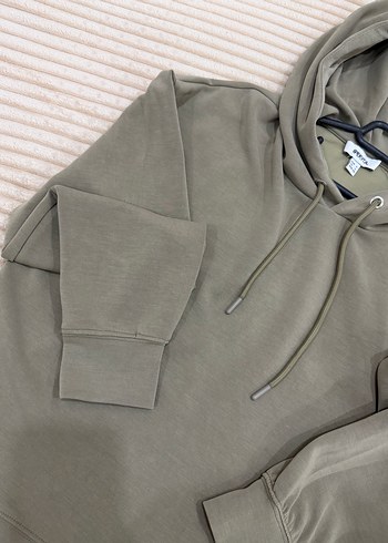 İPEKYOL Haki renk kapüşonlu sweatshirt - Görsel 3