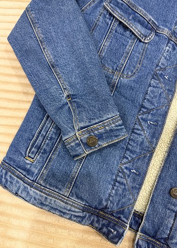 LEE yün detaylı kot ceket - Görsel 3