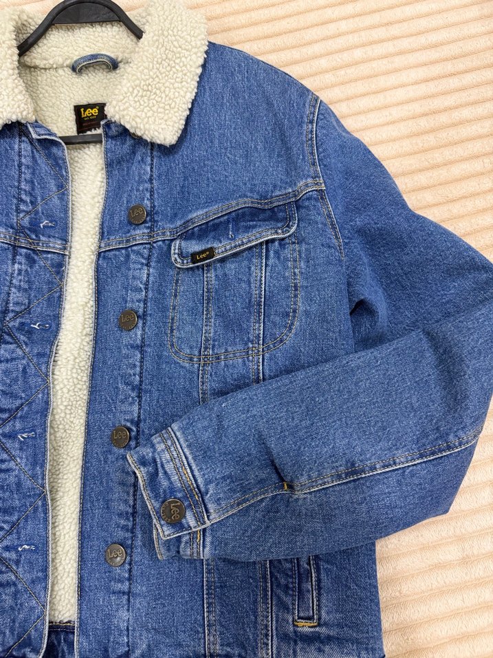 LEE yün detaylı kot ceket - Görsel 4