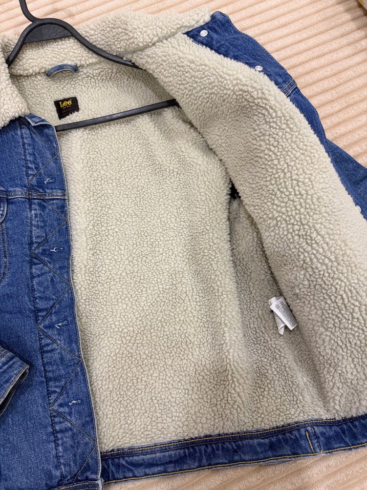 LEE yün detaylı kot ceket - Görsel 5
