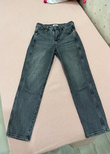 Wrangler Koyu Gri Yuksek Bel Denim Jean