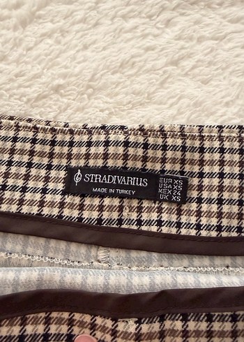 Kaz ayağı desenli mini şort etek - Görsel 6