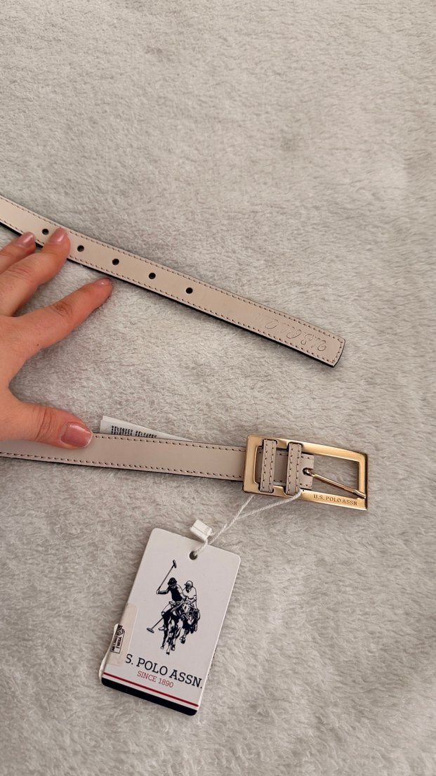 Bej Deri Kadın Kemer - Görsel 2