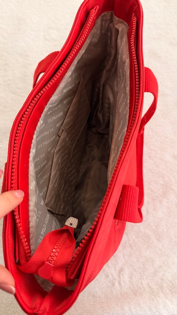 Ussa polo Kadın Kırmızı Fermuarlı Günlük Çanta - Görsel 2