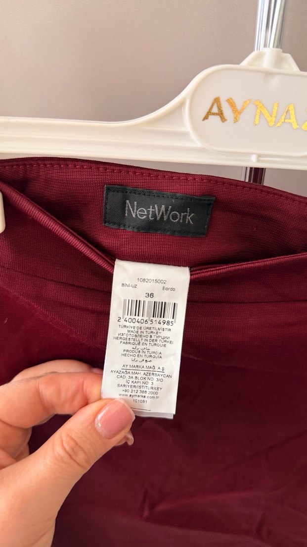 Bordo Midi  Eteği - Görsel 3