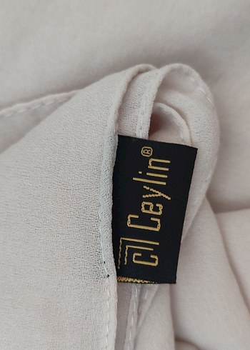 ekru Keten Kadın Şal Drapeli Minimalist - Görsel 4