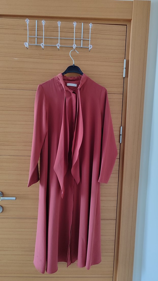 kiremit rengi Uzun Kollu Kadın Tunik - Görsel 2