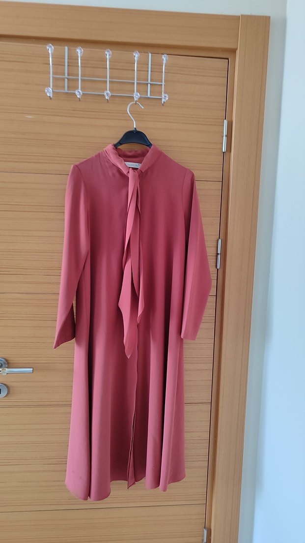 kiremit rengi Uzun Kollu Kadın Tunik - Görsel 3