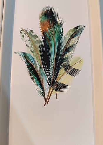 Yeşil Tüy Desenli sunum tabağı - Görsel 4