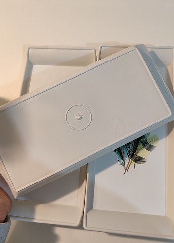 Yeşil Tüy Desenli sunum tabağı - Görsel 3