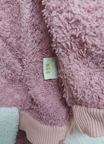 9 Ay Beden 6-9 Ay Uyumlu Peluş Gül Kurusu Alt Üst Takım 