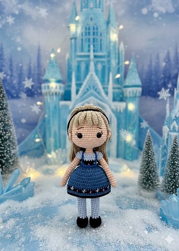 Frozen Elsa El Örgüsü Bebek 20 cm
