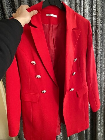 Kırmızı blazer ceket