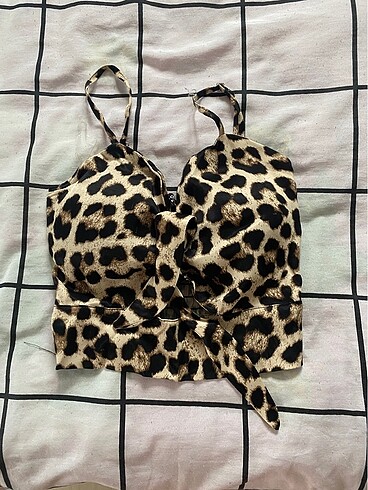Leopar desenli büstiyer