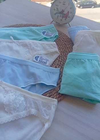 m Beden turkuaz Renk Beyaz ve Pastel Renkli Kadın Külot