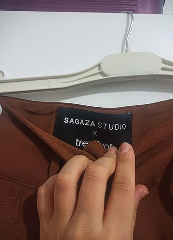 34 Beden Kahverengi sağaza pantolon