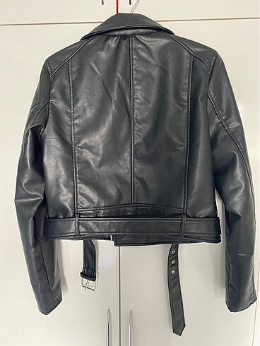 Pull and Bear PULL & BEAR DERI CEKET ETIKETLI CİZİKSİZ