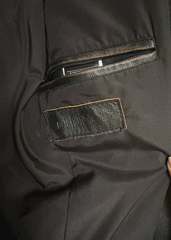 Siyah Erkek Deri Biker Ceket - Görsel 5