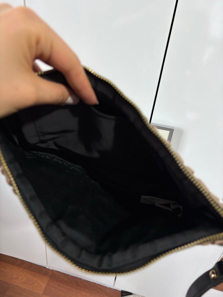 Deri Kapitone Kadın Çanta - Kahverengi - Görsel 3