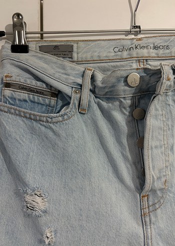 Kadın Gri Yırtık Denim Jean - Görsel 2