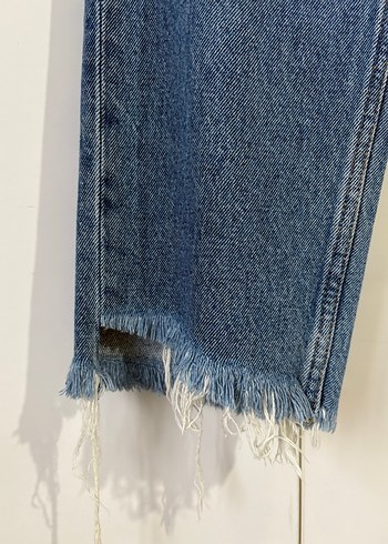 Gri Tonlu Mavi Kadın Denim Jean - Görsel 2