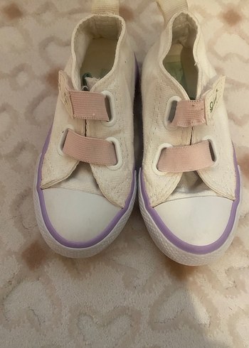 Kız Çocuk Beyaz Bağcıksız Spor Ayakkabı - Görsel 2