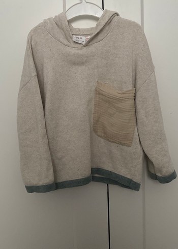 Zara 3 / 4 yaş ile uyumlu Bej Erkek Çocuk Triko Sweatshirt