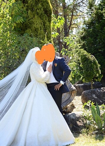 Tesettür gelinlik ( kuru temizlemesi yapıldı ) - Görsel 5