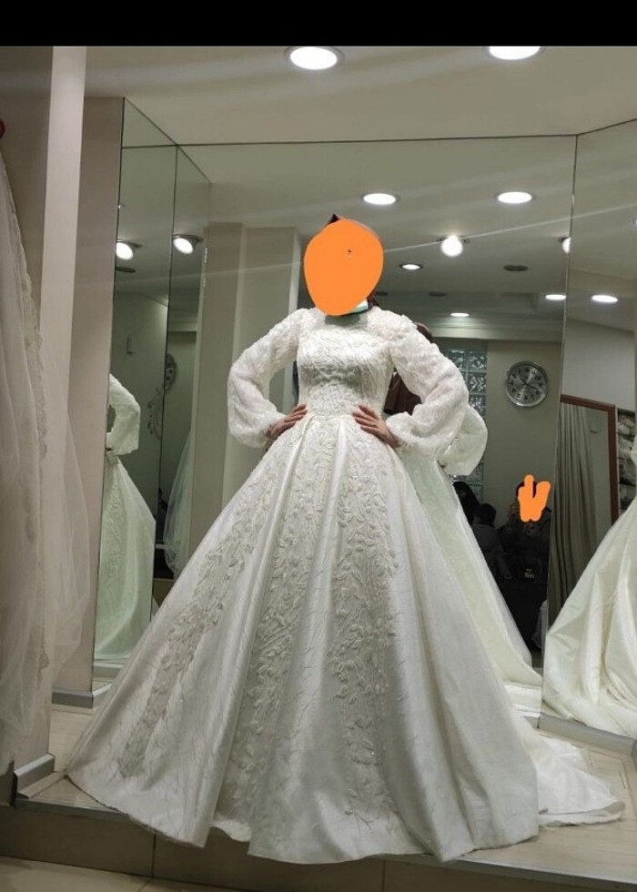 Tesettür gelinlik ( kuru temizlemesi yapıldı ) - Görsel 2